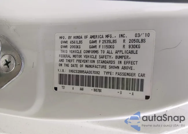 1HGCS2B85AA007092: 44482639