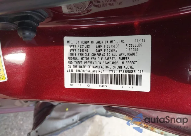 1HGCR2F5XDA091457: 44483792