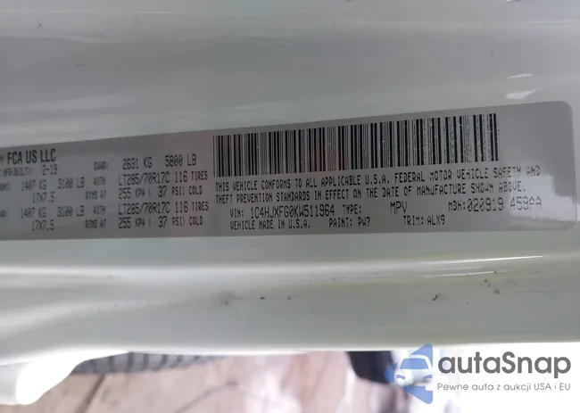 1C4HJXFG0KW511964: 44483893