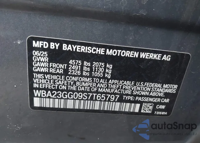 WBA23GG09S7T65797: 44484007