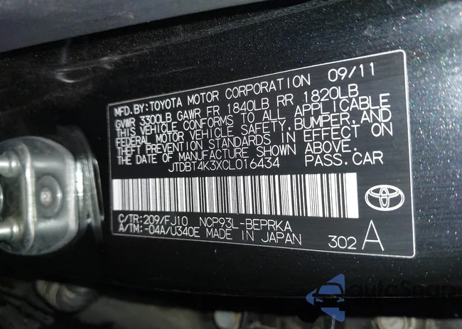 JTDBT4K3XCL016434: 44484038