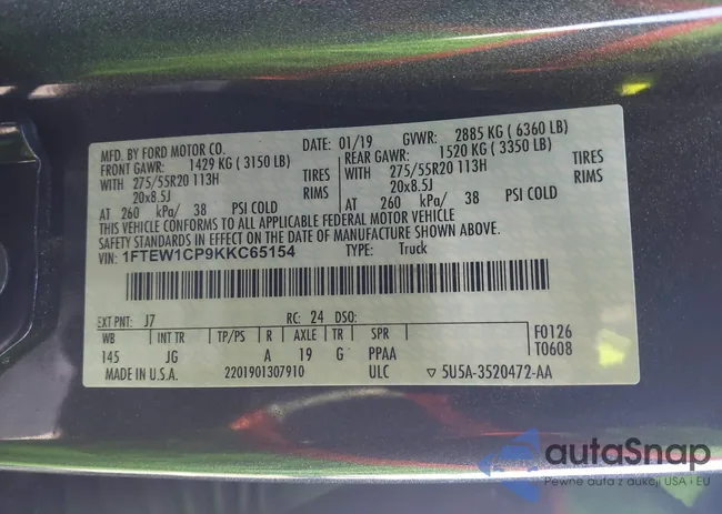 1FTEW1CP9KKC65154: 44484163