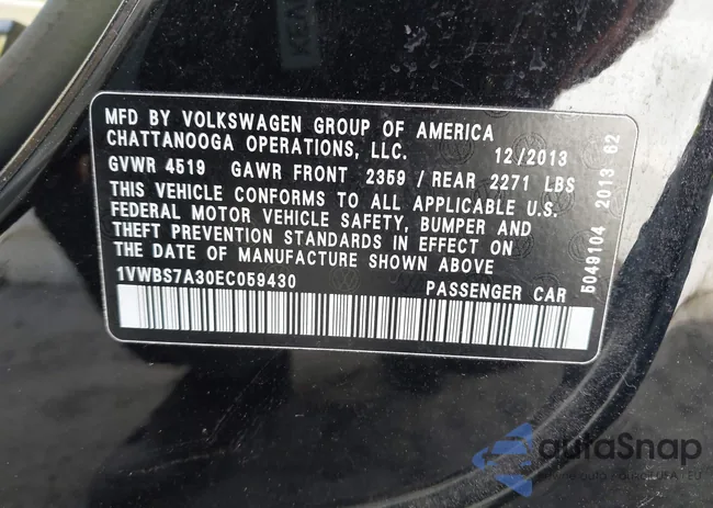 1VWBS7A30EC059430: 44484167