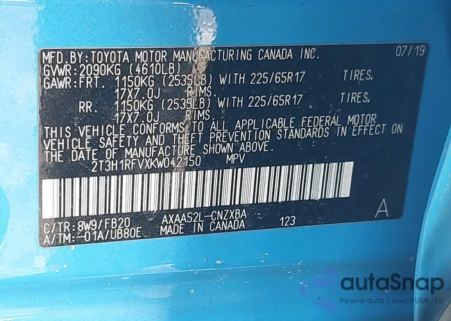 2T3H1RFVXKW042150: 44484254