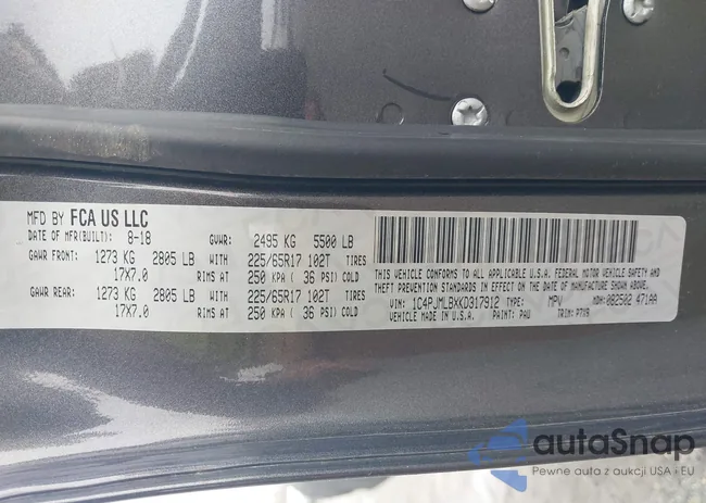 1C4PJMLBXKD317912: 44483351