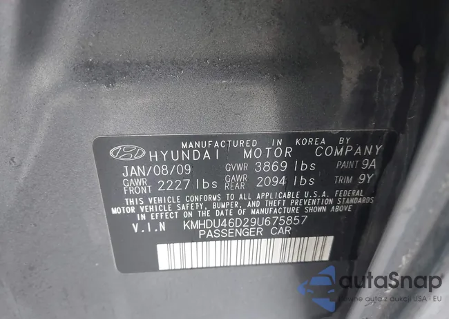 KMHDU46D29U675857: 44483421