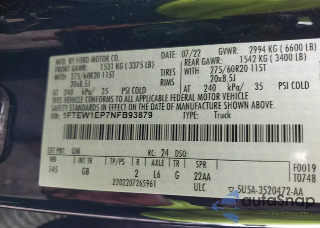 1FTEW1EP7NFB93879: 44483453