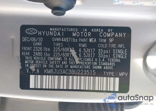 KM8JU3AC3BU223515: 44483488