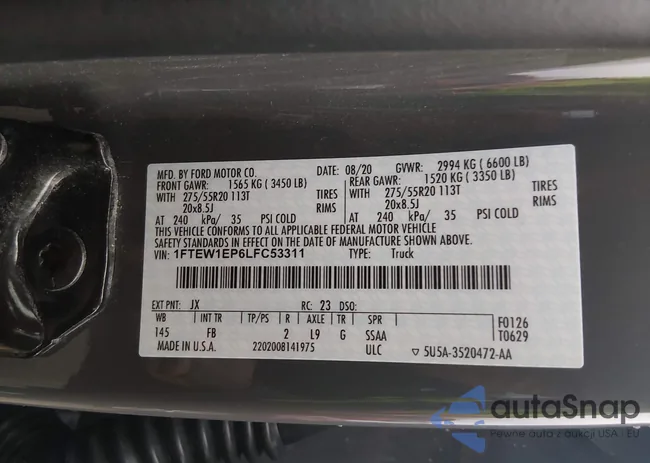 1FTEW1EP6LFC53311: 44483572