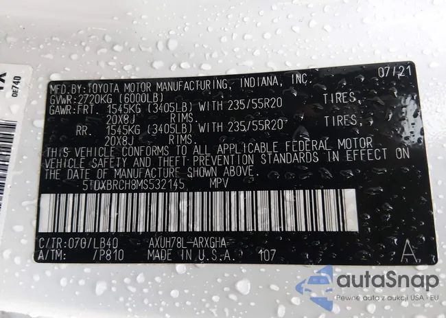 5TDXBRCH8MS532145: 44483643