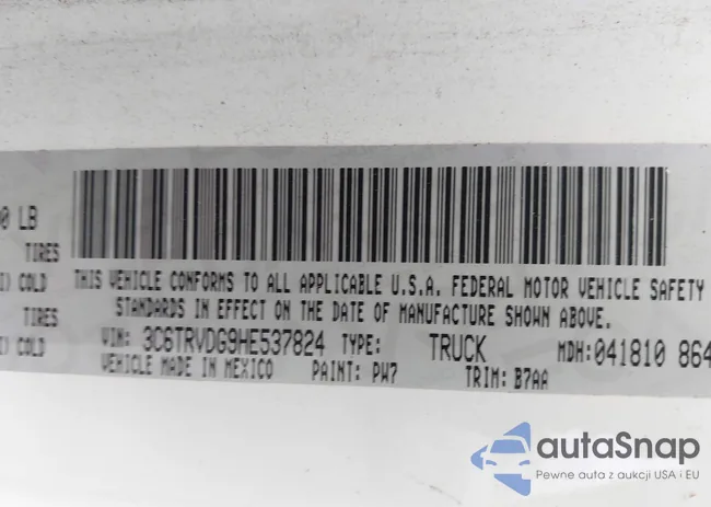 3C6TRVDG9HE537824: 44483667