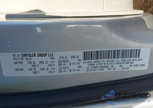 2A4RR5D17AR468080: 44484721