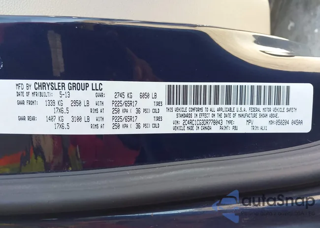 2C4RC1CG3DR778043: 44484736