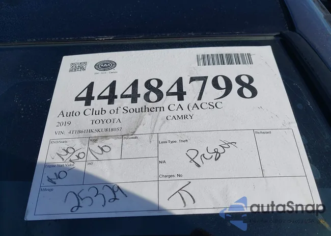 4T1B61HK5KU818057: 44484798