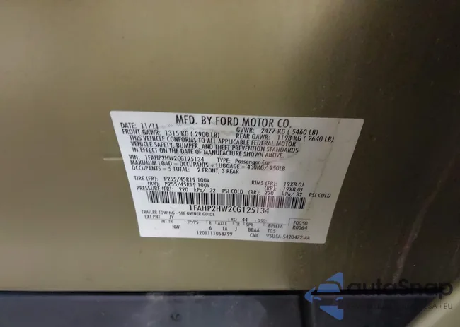 1FAHP2HW2CG125134: 44484860