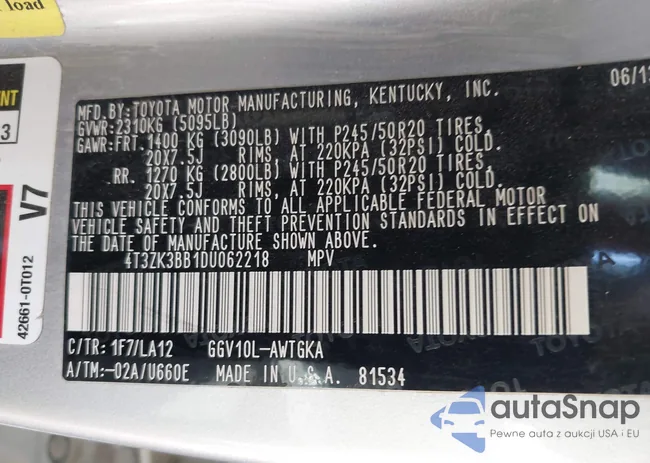 4T3ZK3BB1DU062218: 44484873