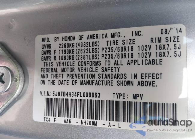 5J8TB4H34FL009063: 44484899