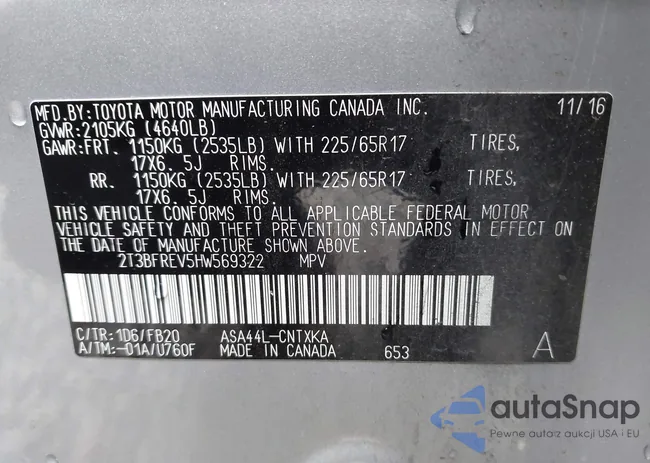 2T3BFREV5HW569322: 44484913