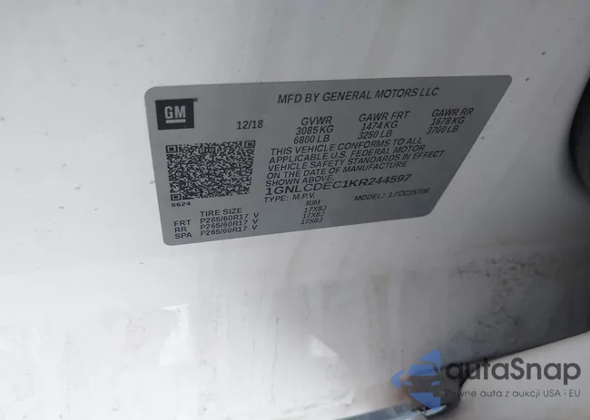 1GNLCDEC1KR244597: 44484952