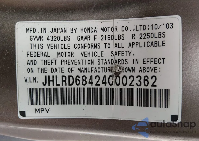 JHLRD68424C002362: 44484998