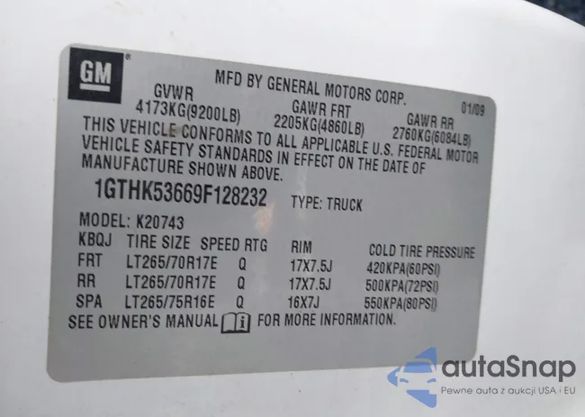 1GTHK53669F128232: 44485036