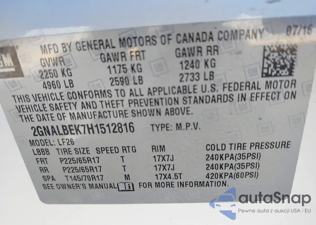 2GNALBEK7H1512816: 44485061