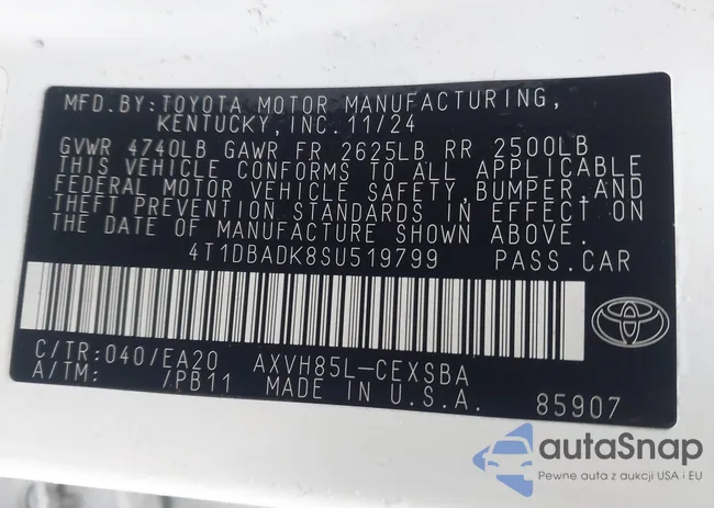 4T1DBADK8SU519799: 44485064