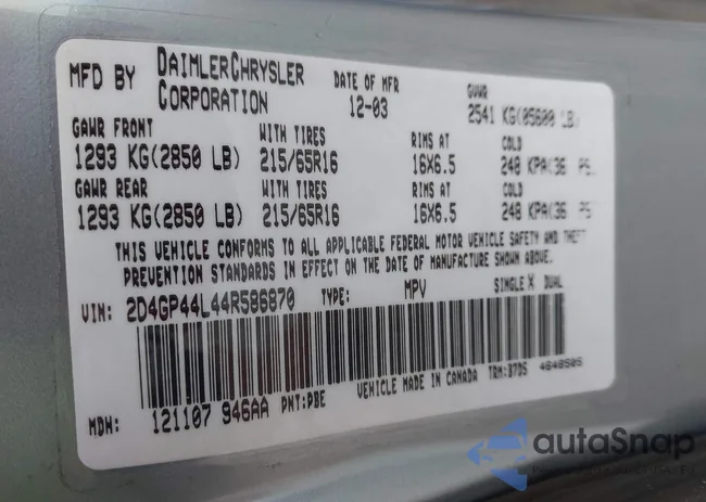 2D4GP44L44R586870: 44485217