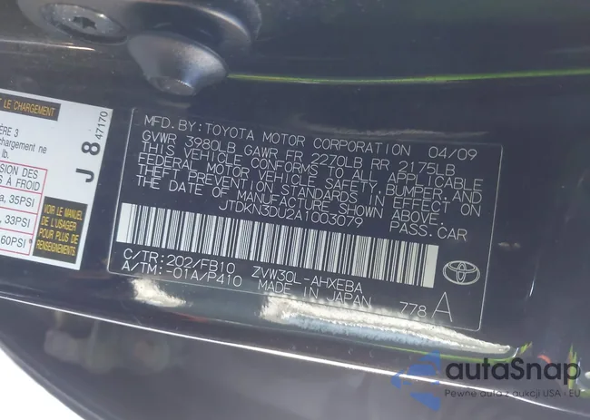 JTDKN3DU2A1003079: 44485273