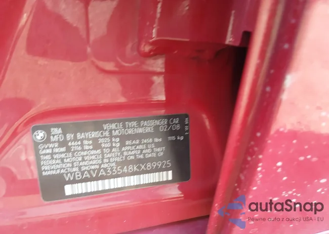 WBAVA33548KX89925: 44485285