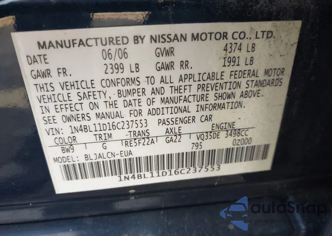 1N4BL11D16C237553: 44484373