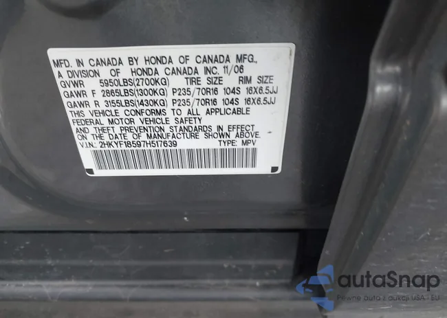 2HKYF18597H517639: 44484441