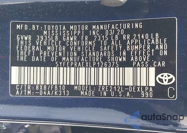 5YFEPRAEXLP126375: 44484511