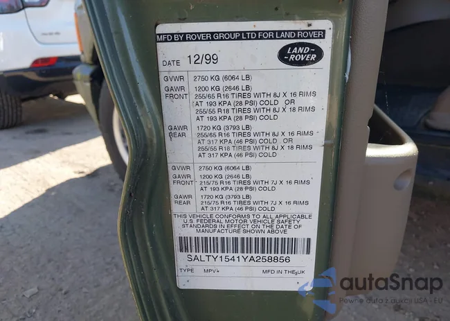 SALTY1541YA258856: 44484530