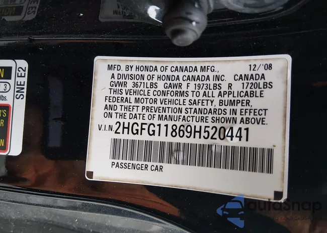 2HGFG11869H520441: 44484592