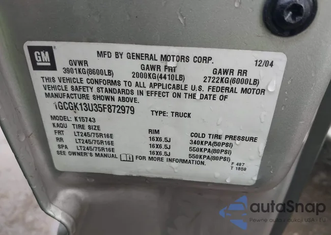 1GCGK13U35F872979: 44484621