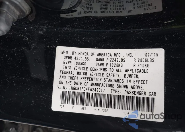 1HGCR2F34FA249017: 44485742