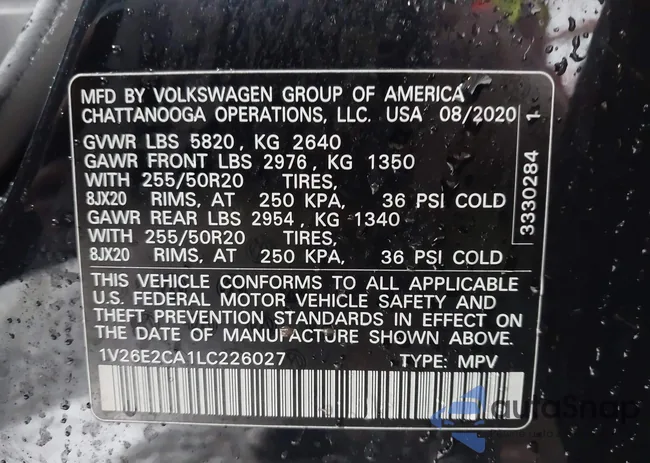 1V26E2CA1LC226027: 44486083