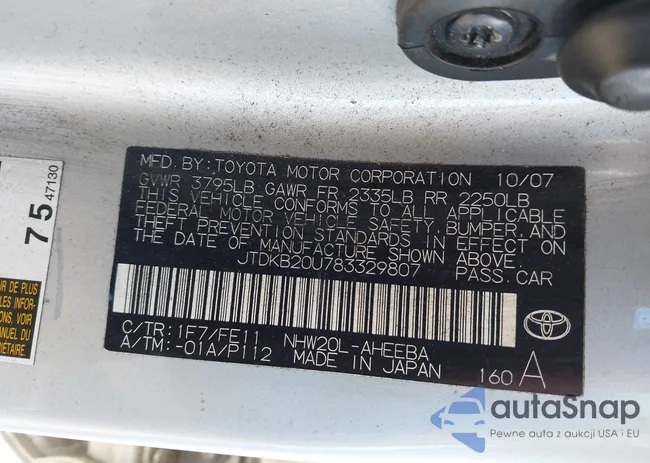 JTDKB20U783329807: 44485326