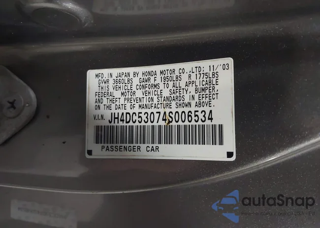 JH4DC53074S006534: 44485495