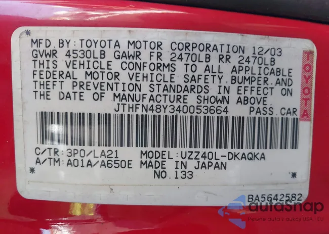 JTHFN48Y340053664: 44486693