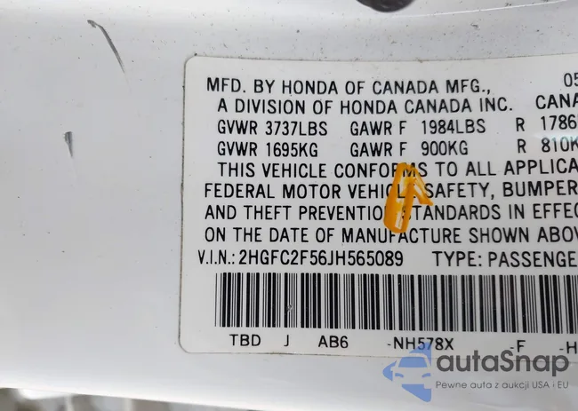 2HGFC2F56JH565089: 44486803