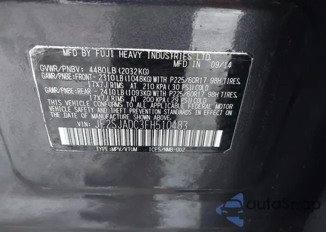 JF2SJADC3FH510483: 44486806