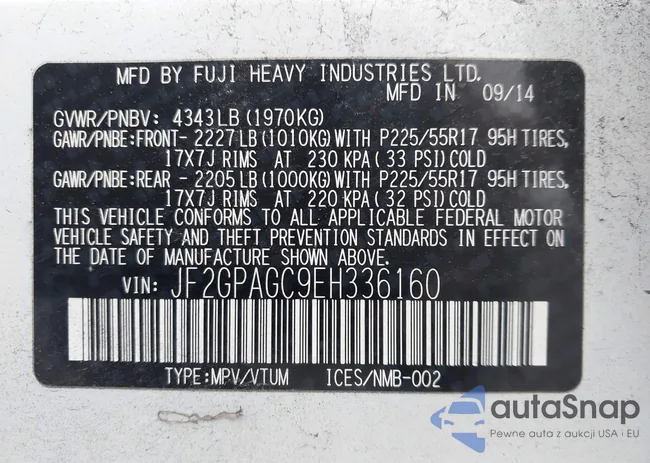 JF2GPAGC9EH336160: 44486891