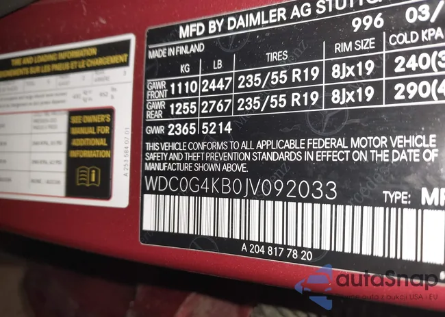 WDC0G4KB0JV092033: 44487191