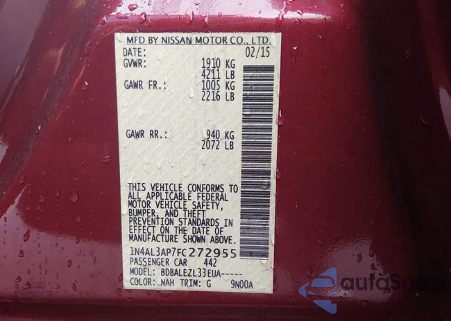 1N4AL3AP7FC272955: 44487253