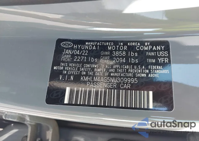 KMHLM4AG5NU309995: 44487290