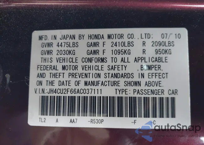 JH4CU2F66AC037111: 44486396