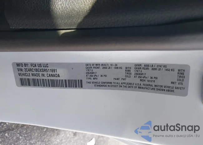 2C4RC1BGXSR511691: 44486418