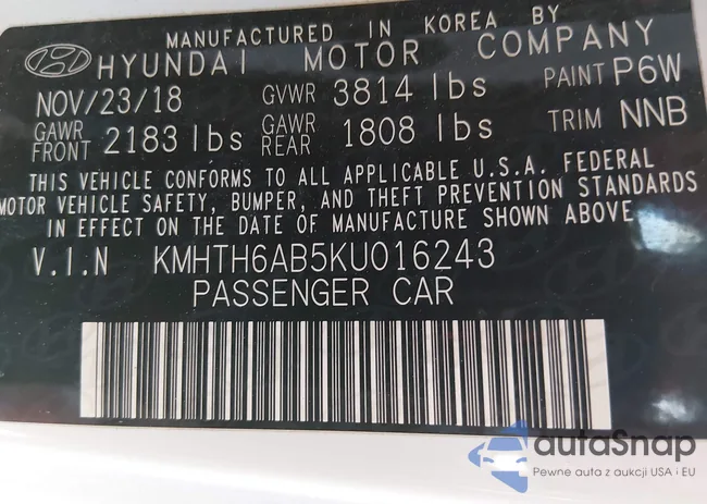 KMHTH6AB5KU016243: 44486452